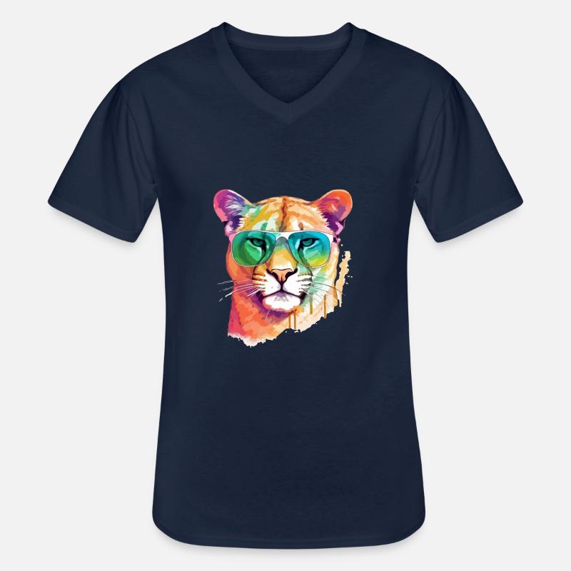 Pole den - Männer-T-Shirt mit V-Ausschnitt - Navy