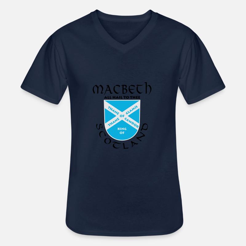 Scotland Macbeth - Männer-T-Shirt mit V-Ausschnitt - Navy