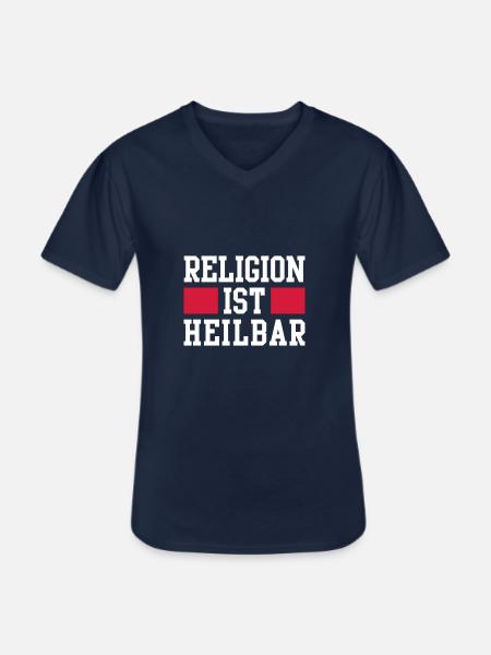 Religion ist heilbar - Men's V-Neck T-Shirt - navy