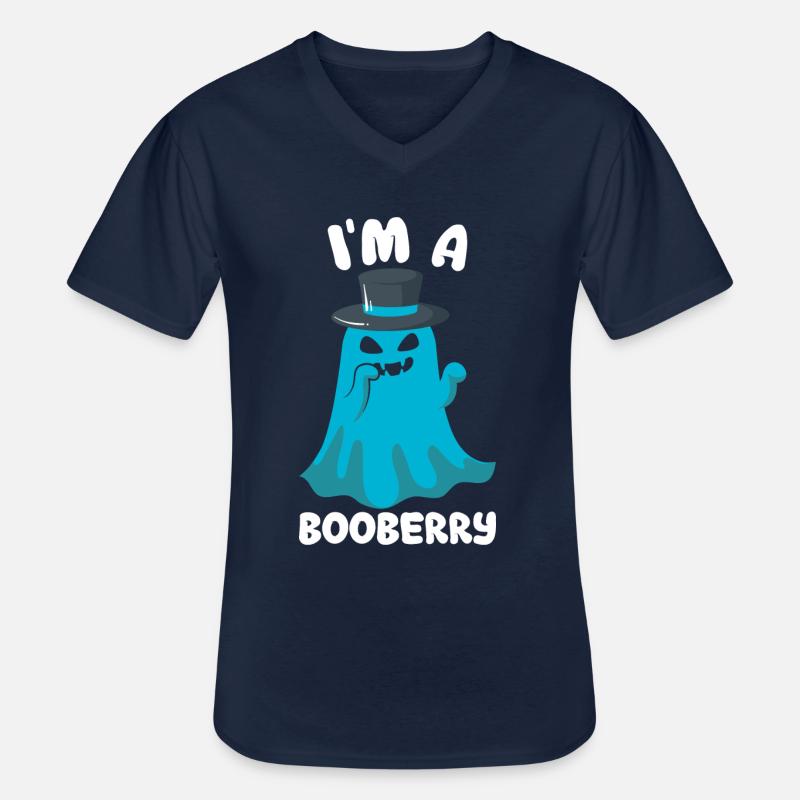 Halloween Geist Spruch - Männer-T-Shirt mit V-Ausschnitt - Navy