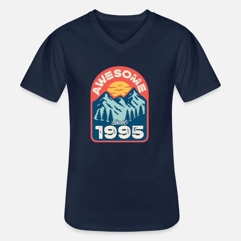 Awesome since 1995 - Männer-T-Shirt mit V-Ausschnitt - Navy