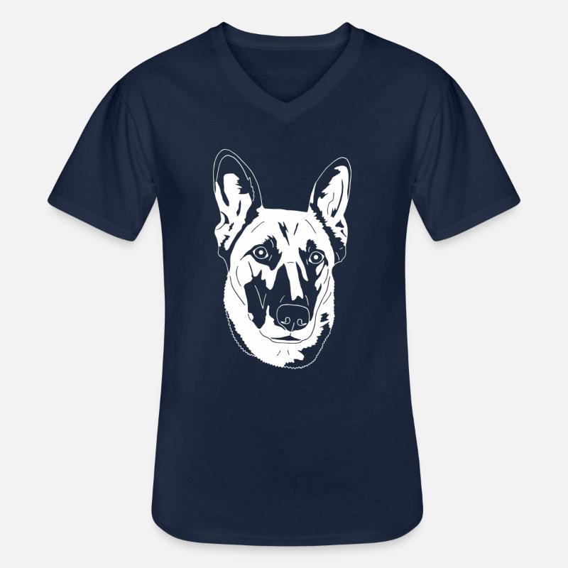 Malinois - Männer-T-Shirt mit V-Ausschnitt - Navy