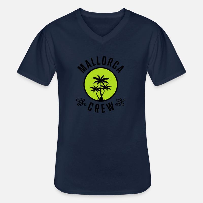 Mallorca Crew - Men's V-Neck T-Shirt - navy