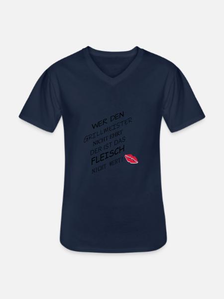Fleisch nicht wert - Männer-T-Shirt mit V-Ausschnitt - Navy