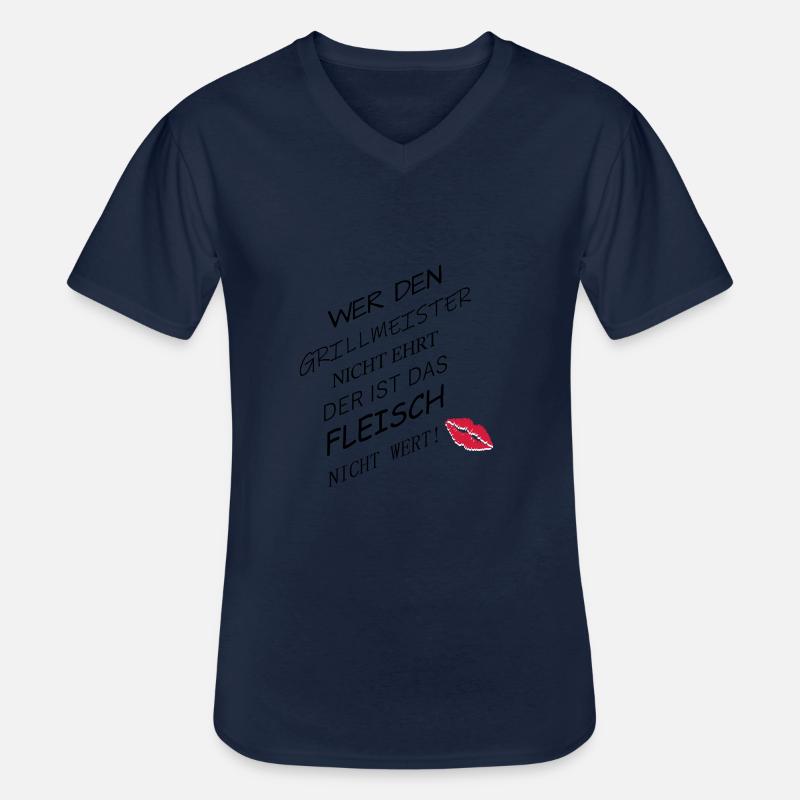 Fleisch nicht wert - Männer-T-Shirt mit V-Ausschnitt - Navy