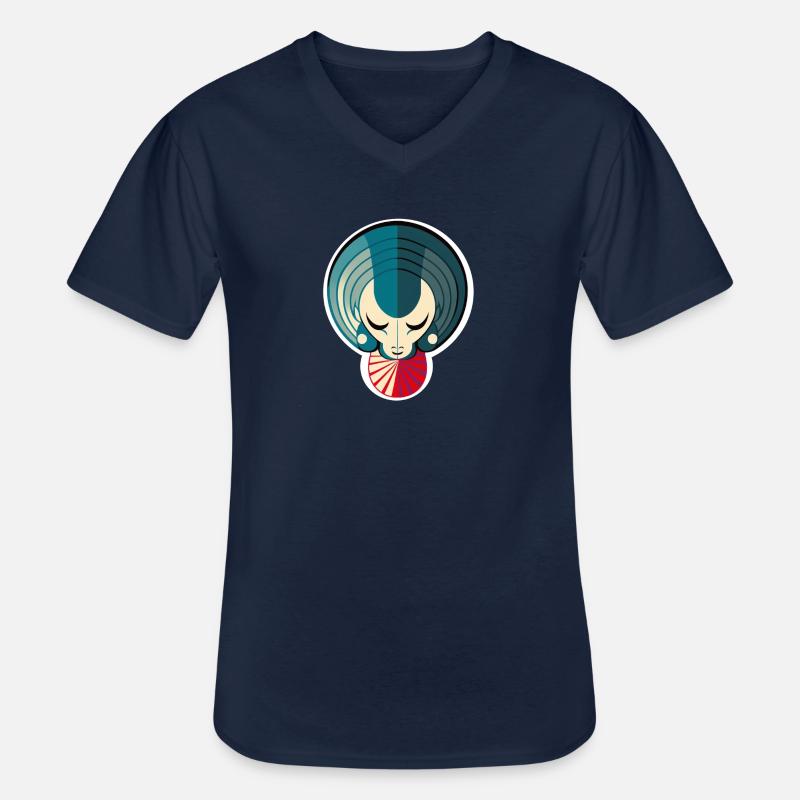 Abstract Widder - Männer-T-Shirt mit V-Ausschnitt - Navy