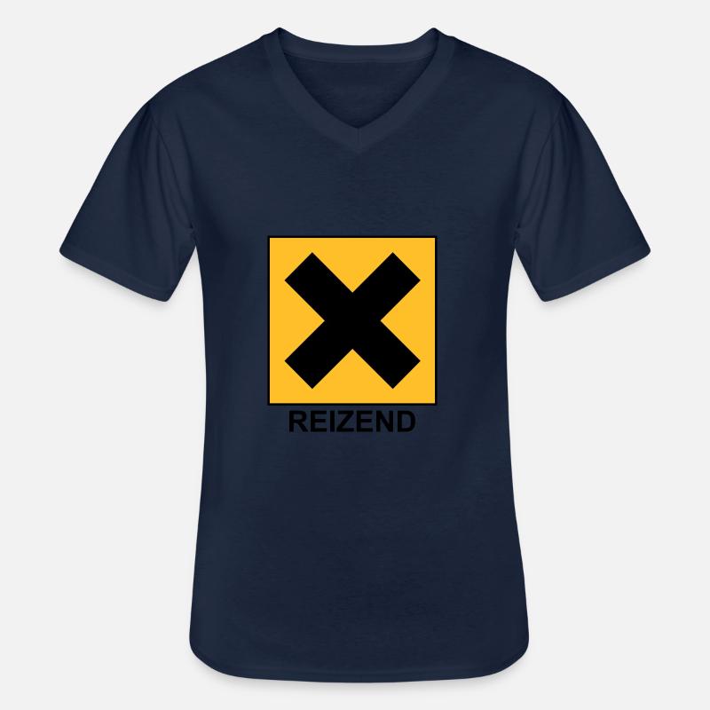reizend - Männer-T-Shirt mit V-Ausschnitt - Navy
