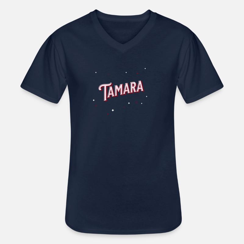 Tamara name personalized - Men's V-Neck T-Shirt - navy