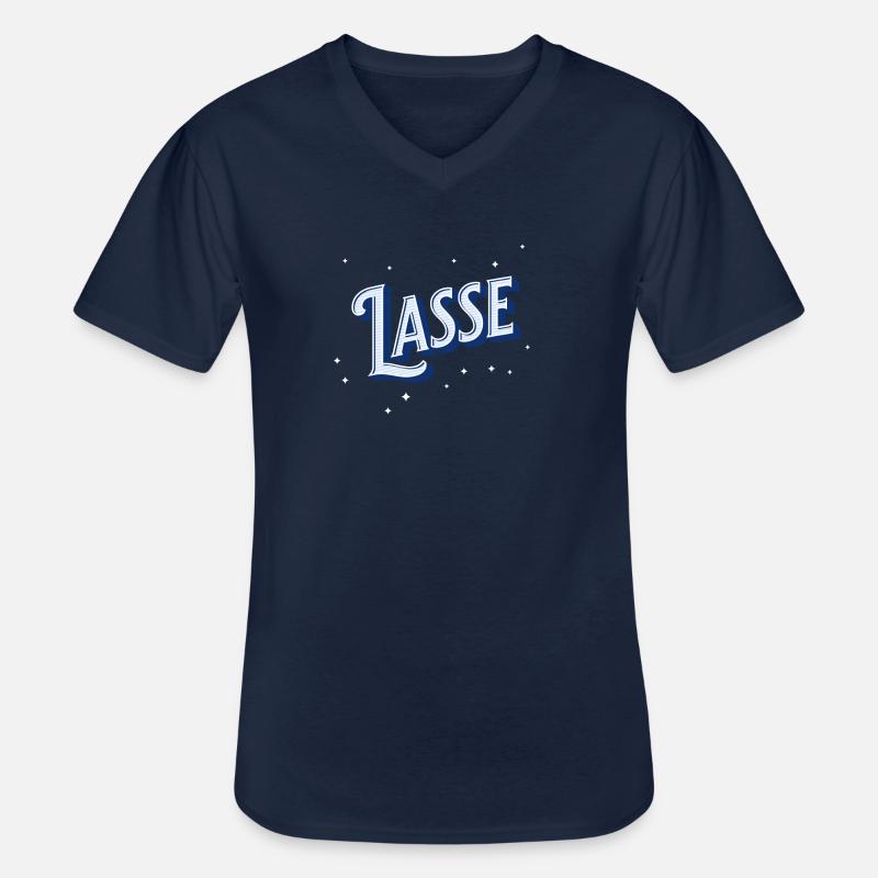 Let names personalized - Men's V-Neck T-Shirt - navy