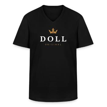 Doll Original Familienlogo - Männer-T-Shirt mit V-Ausschnitt - Schwarz - Vorne - AI Model Male 178 dark (178cm)