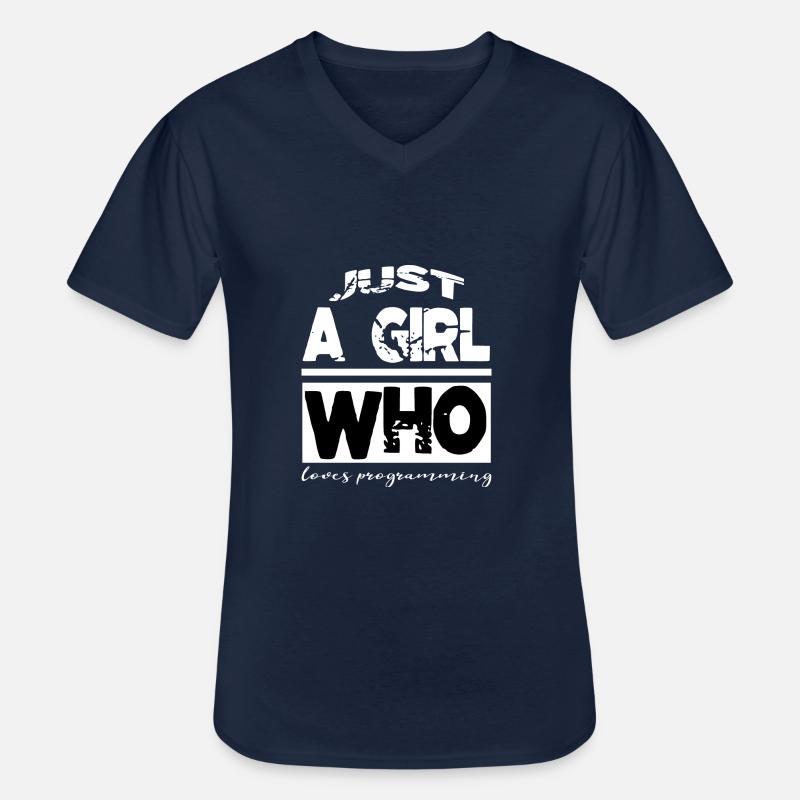 clinical informatics dad programmer - Men's V-Neck T-Shirt - navy