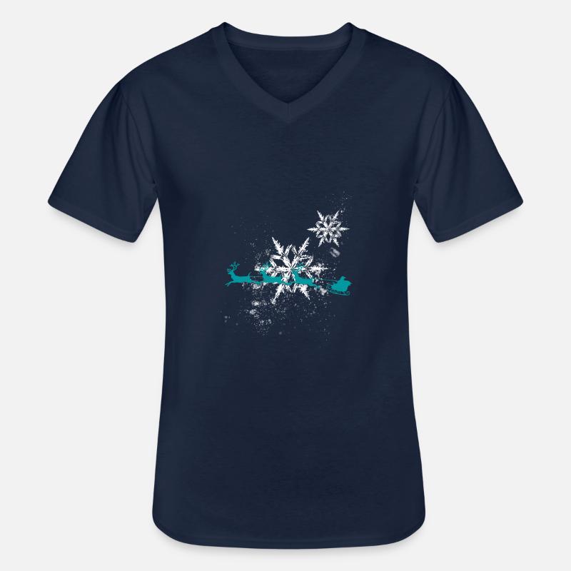 Weihnachten - Männer-T-Shirt mit V-Ausschnitt - Navy