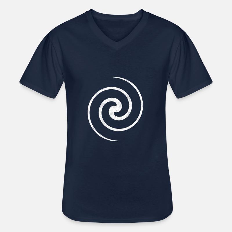 Wirbel - Männer-T-Shirt mit V-Ausschnitt - Navy