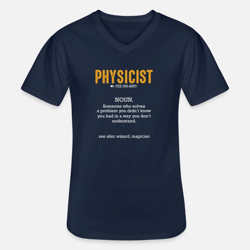 Physicist definition science physicist - Men's V-Neck T-Shirt - navy