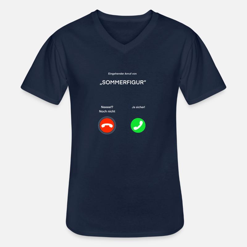 Sommer Figur Anruf - Männer-T-Shirt mit V-Ausschnitt - Navy