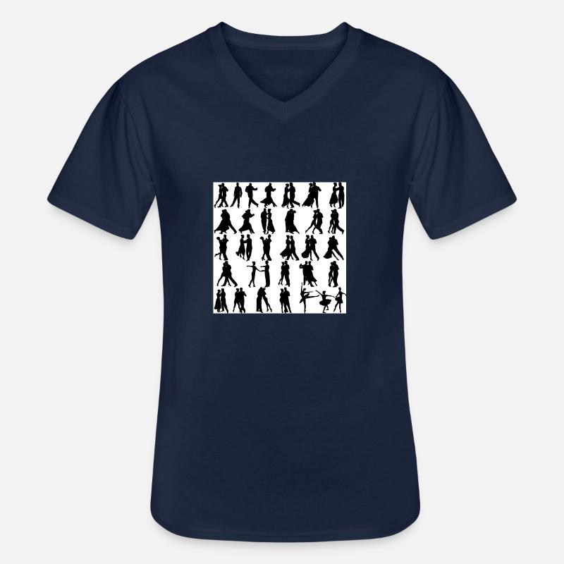 Tanzen - Männer-T-Shirt mit V-Ausschnitt - Navy