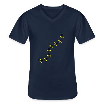 Biene - Männer-T-Shirt mit V-Ausschnitt - Navy - Vorne - AI Model Male 178 dark (178cm)