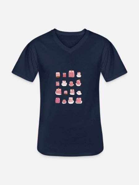 Sugar-sweet pink punch-crab - Men's V-Neck T-Shirt - navy