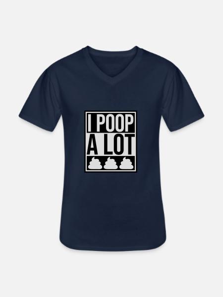 I poop a lot - Men's V-Neck T-Shirt - navy