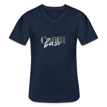 Choir - Bass singer - Männer-T-Shirt mit V-Ausschnitt - Navy - Vorne - AI Model Male 178 dark (178cm)