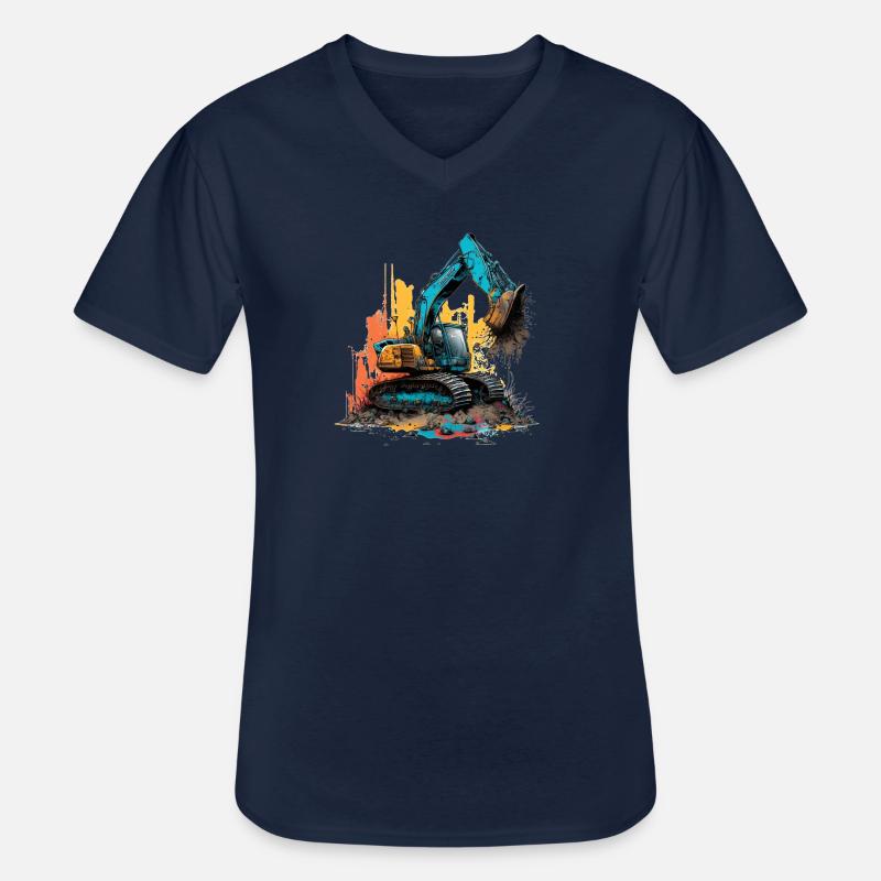 Bagger Graffiti - Männer-T-Shirt mit V-Ausschnitt - Navy