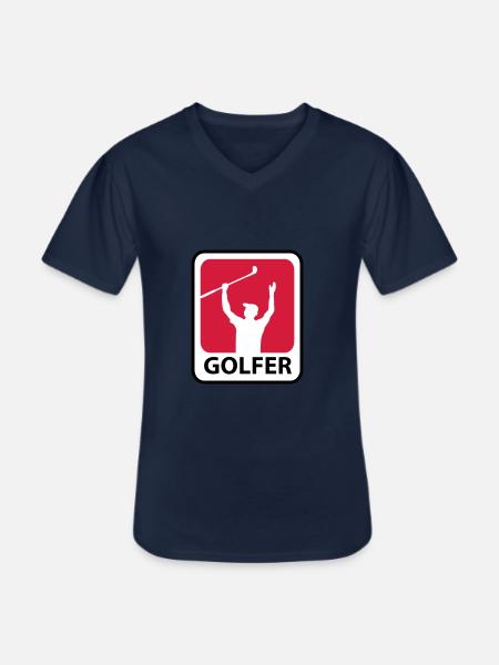 Golf - Men's V-Neck T-Shirt - navy