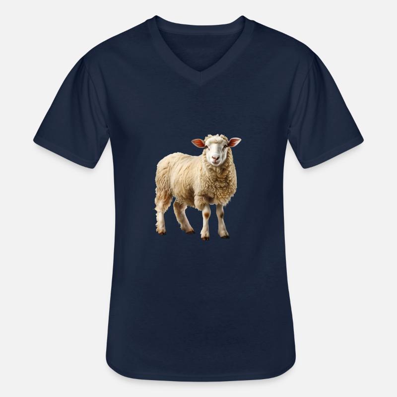 Das Schaf ist ein Landschaftspfleger - Männer-T-Shirt mit V-Ausschnitt - Navy
