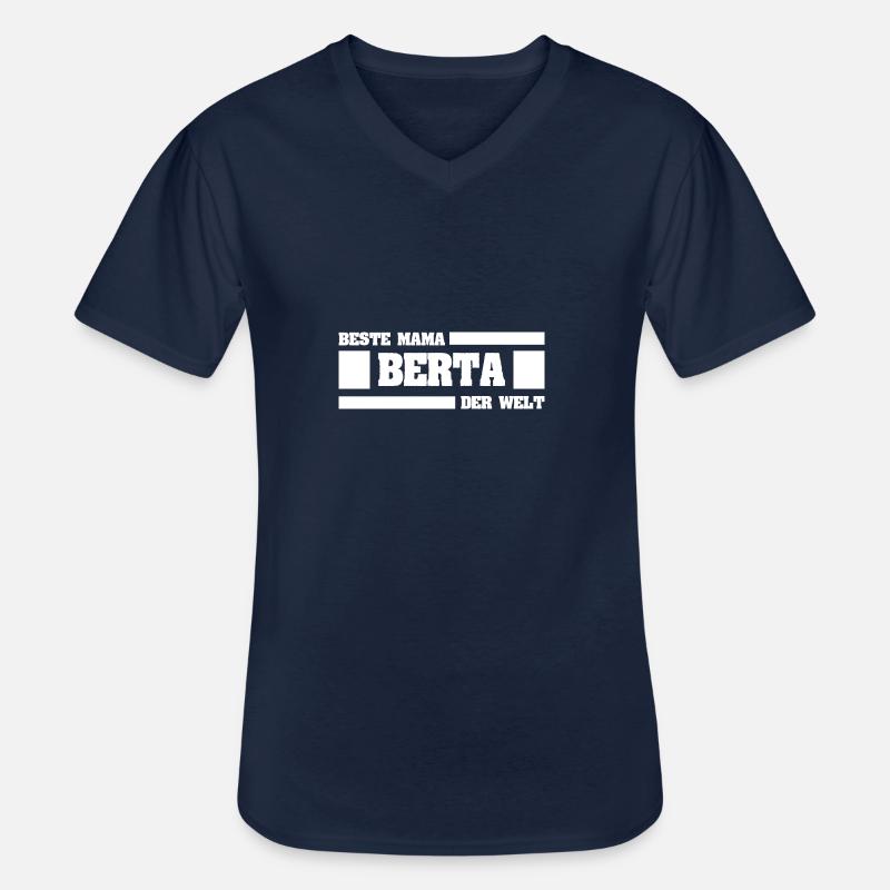 Berta als Mutter - Männer-T-Shirt mit V-Ausschnitt - Navy