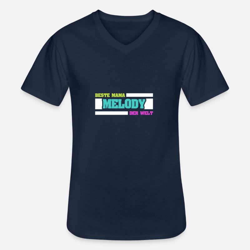 Melody als Mutter - Männer-T-Shirt mit V-Ausschnitt - Navy
