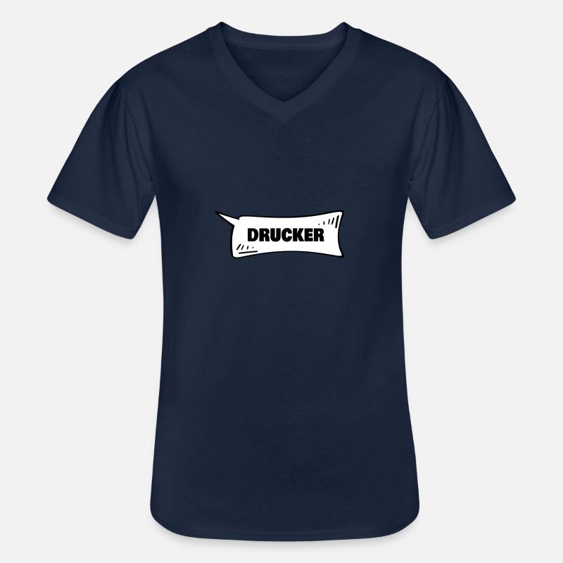 Sprechblase Drucker - Männer-T-Shirt mit V-Ausschnitt - Navy