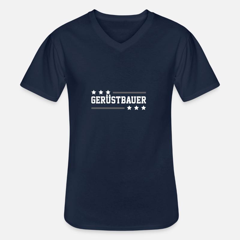 Gerüstbauer Beruf - Männer-T-Shirt mit V-Ausschnitt - Navy