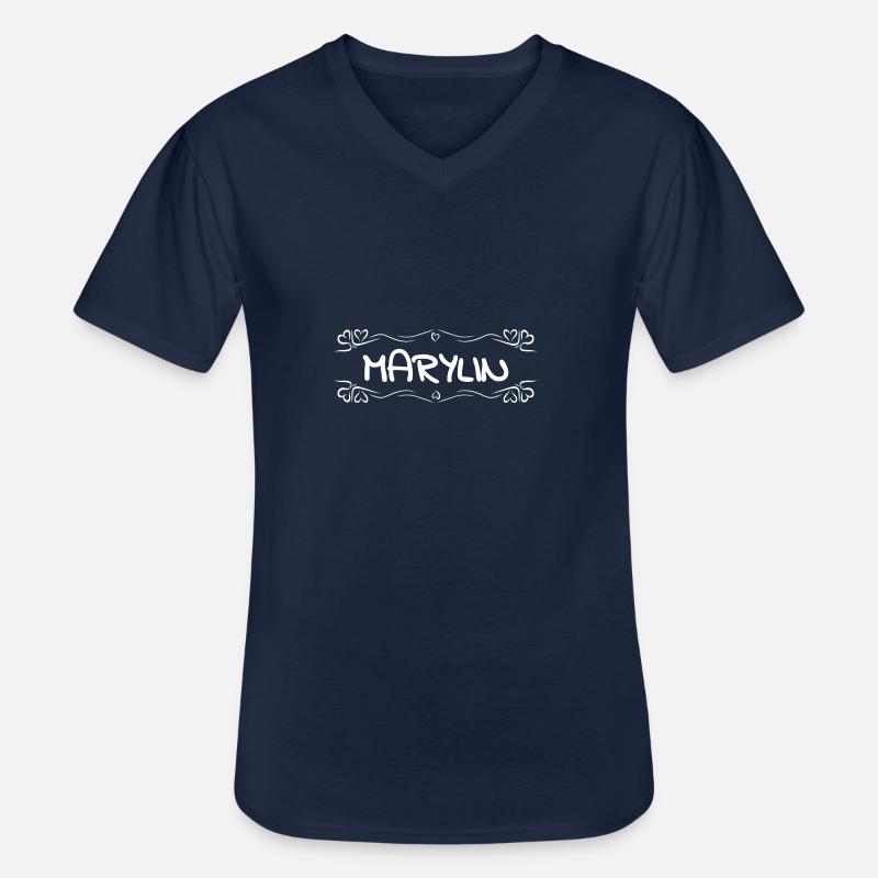 Marylin als Name - Männer-T-Shirt mit V-Ausschnitt - Navy