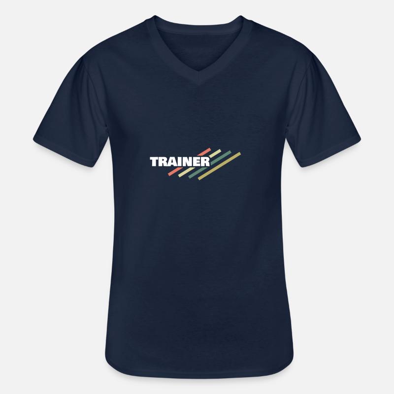 Arbeitsplatz Trainer - Männer-T-Shirt mit V-Ausschnitt - Navy