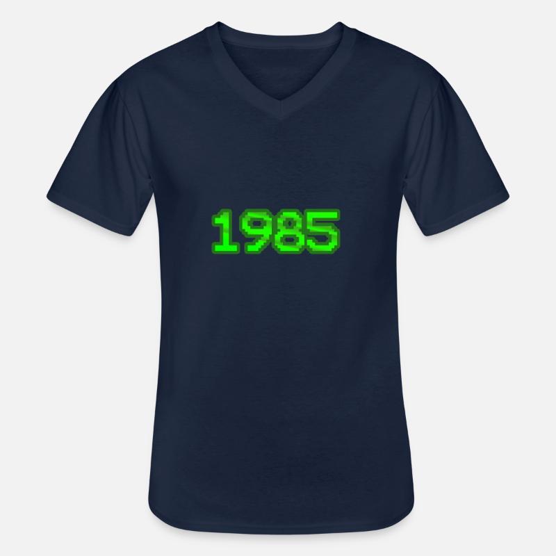 Computer 1985 - Männer-T-Shirt mit V-Ausschnitt - Navy