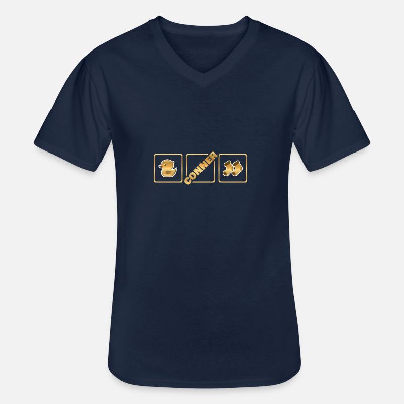 Conner - Männer-T-Shirt mit V-Ausschnitt - Navy