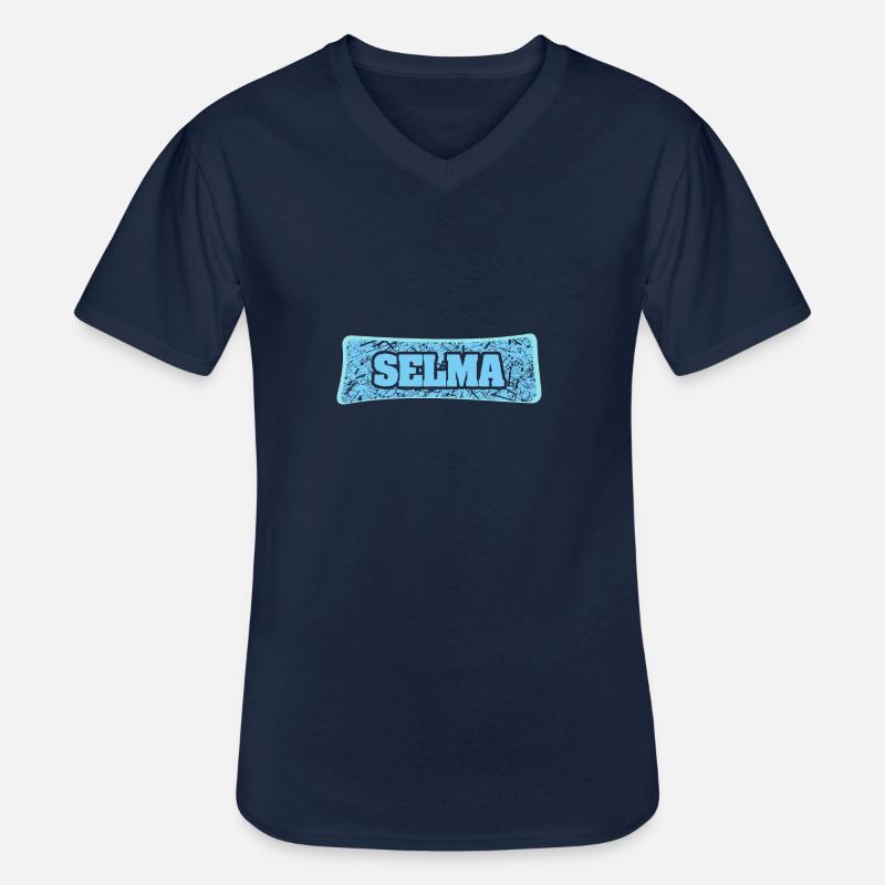 Selma als Name - Männer-T-Shirt mit V-Ausschnitt - Navy