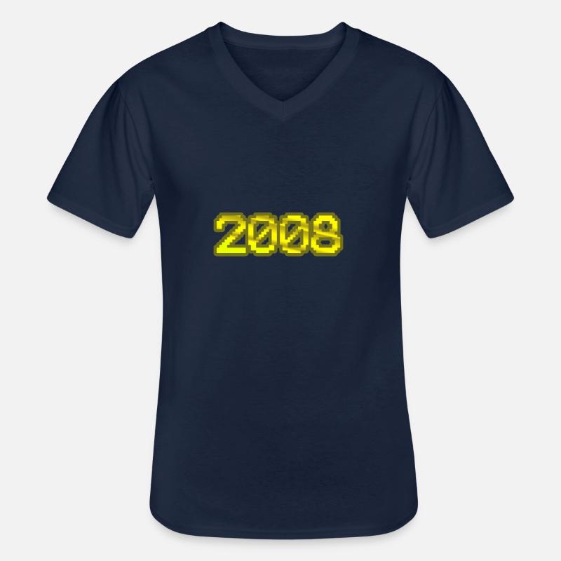 Nerd 2008 - Männer-T-Shirt mit V-Ausschnitt - Navy