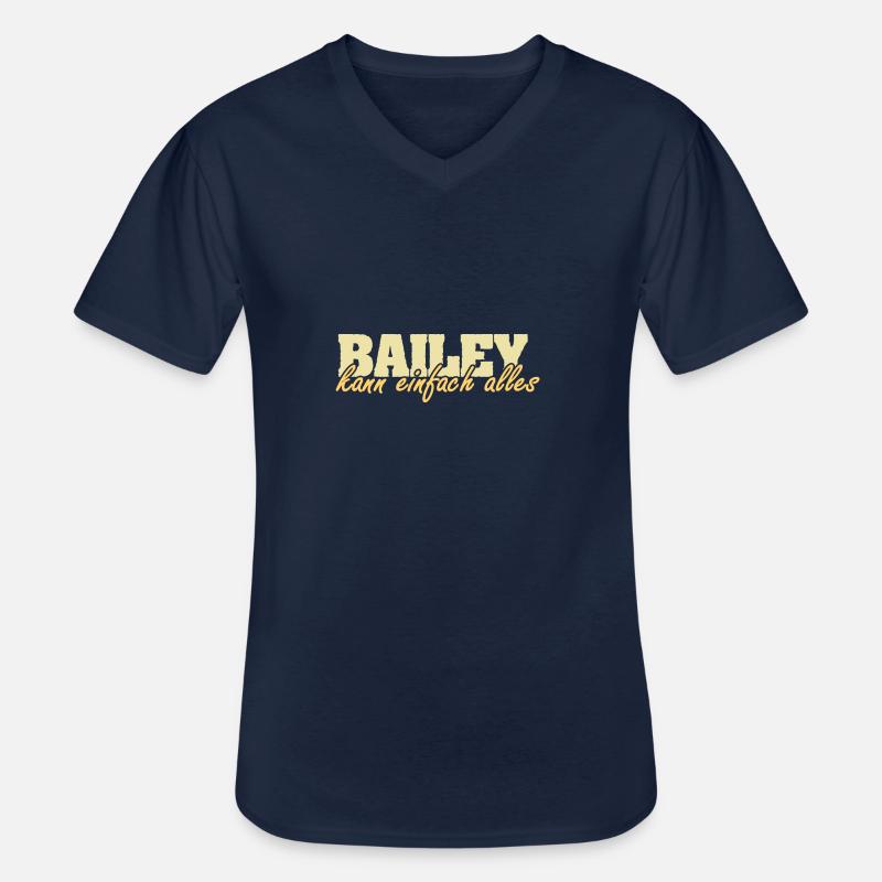 Bailey - Männer-T-Shirt mit V-Ausschnitt - Navy
