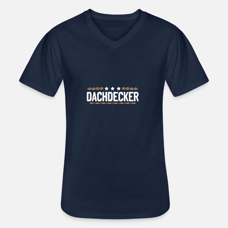 Dachdecker Beruf - Männer-T-Shirt mit V-Ausschnitt - Navy