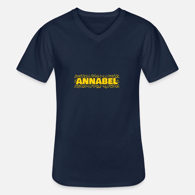 Annabel - Männer-T-Shirt mit V-Ausschnitt - Navy