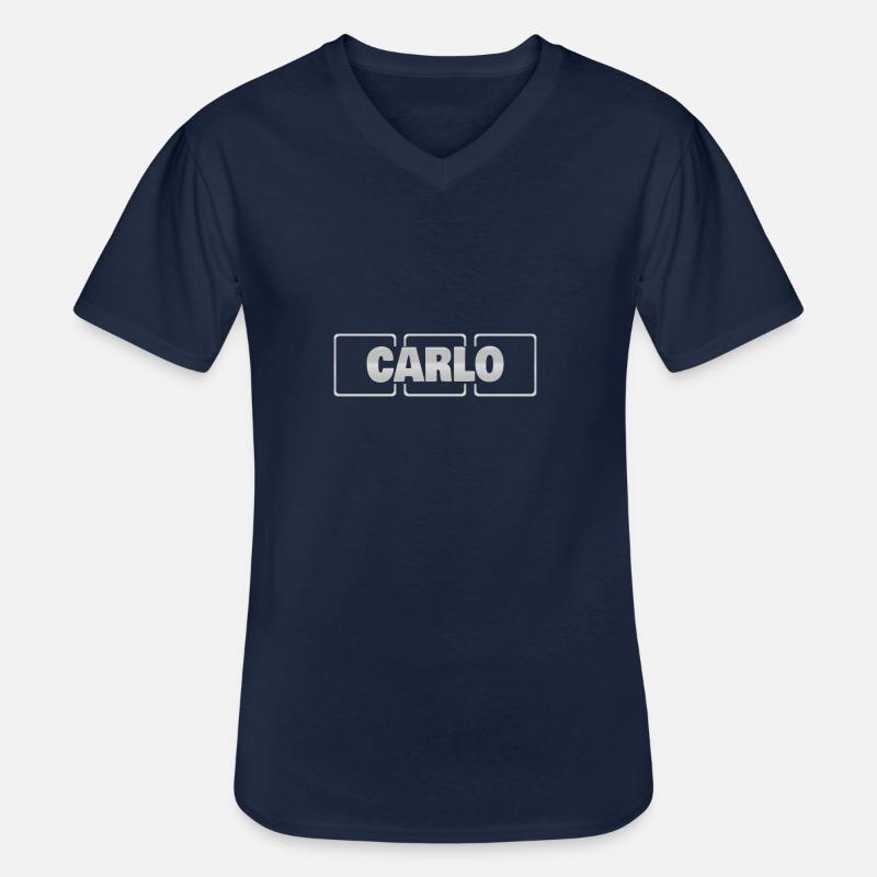 Geschenkidee Carlo - Männer-T-Shirt mit V-Ausschnitt - Navy