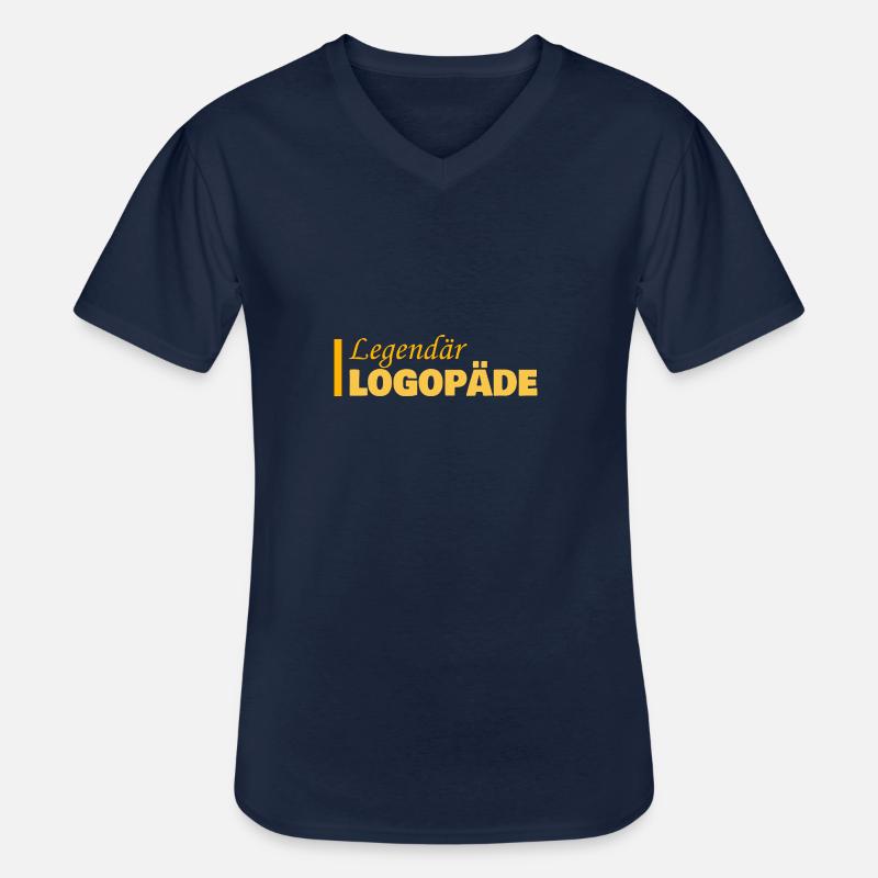 Beruf Logopäde - Männer-T-Shirt mit V-Ausschnitt - Navy