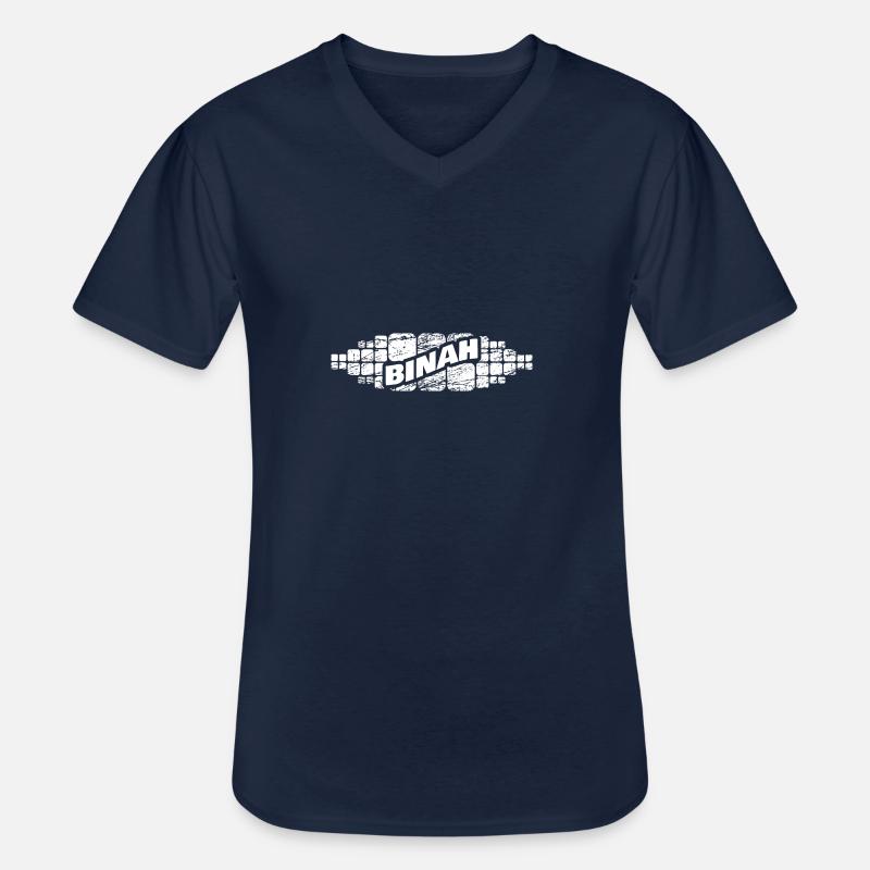 Binah Binah - Männer-T-Shirt mit V-Ausschnitt - Navy