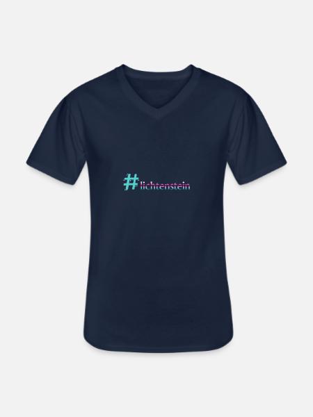 lichtenstein lichtenstein - Männer-T-Shirt mit V-Ausschnitt - Navy