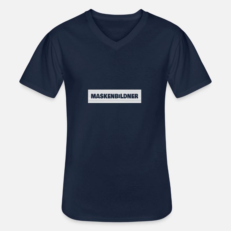 Maskenbildner - Männer-T-Shirt mit V-Ausschnitt - Navy