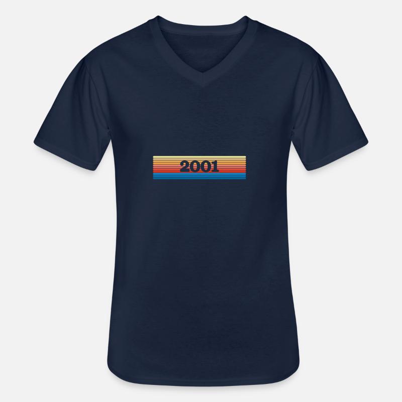 Regenbogen 2001 - Männer-T-Shirt mit V-Ausschnitt - Navy