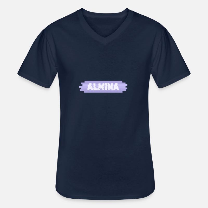 Mutter Almina - Männer-T-Shirt mit V-Ausschnitt - Navy