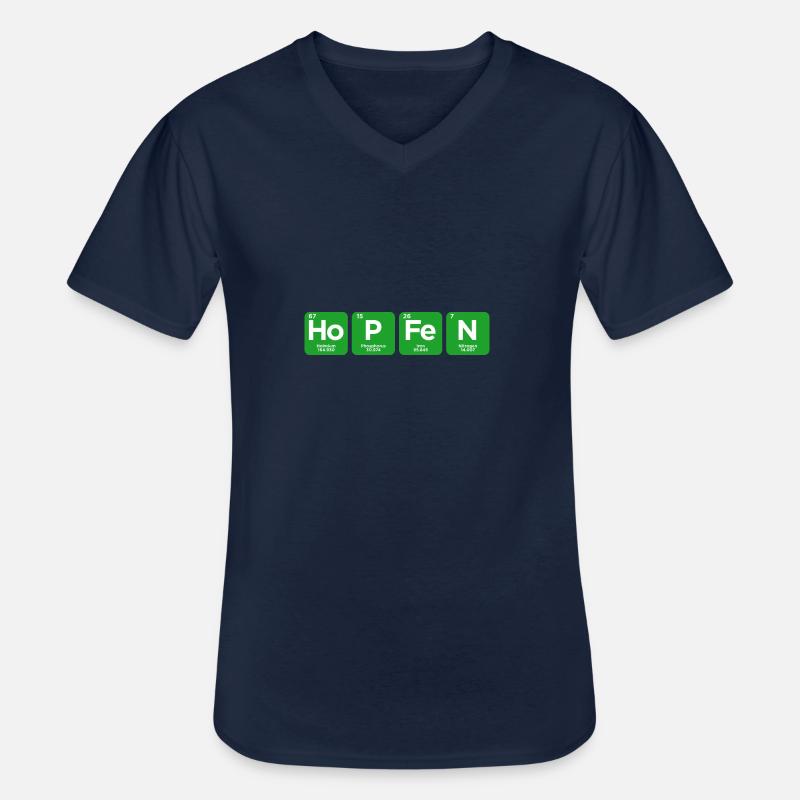 Hopfen Biertrinker - Männer-T-Shirt mit V-Ausschnitt - Navy