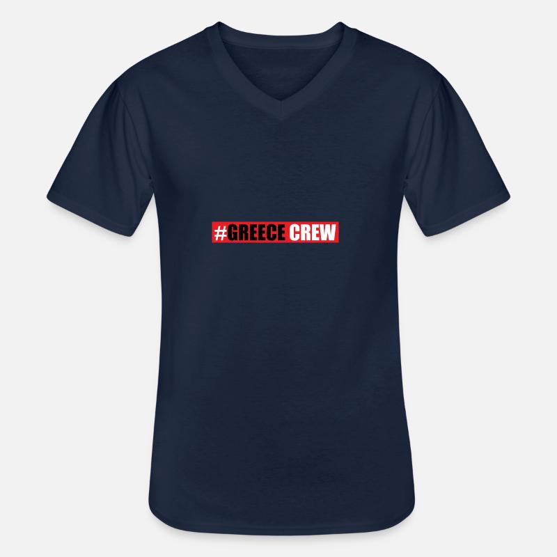Greece Crew - Männer-T-Shirt mit V-Ausschnitt - Navy