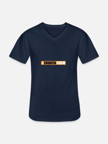 Croatia Crew - Men's V-Neck T-Shirt - navy